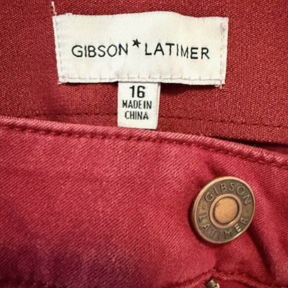 Gibson & Latimer Perfect Fit Crop Skinny Stretch Denim Jeans Roll UP Cuff Size 1 - Picture 5 of 5